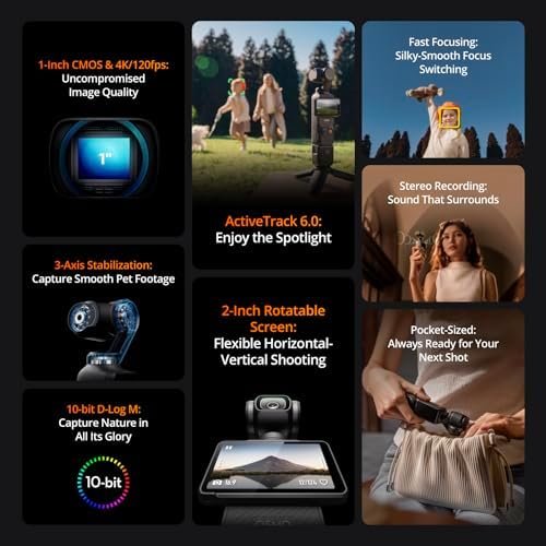 DJI Osmo Pocket 3, Vlogging Camera with 1'' CMOS & 4K/120fps Video, 3-Axis Stabi... - Image 6