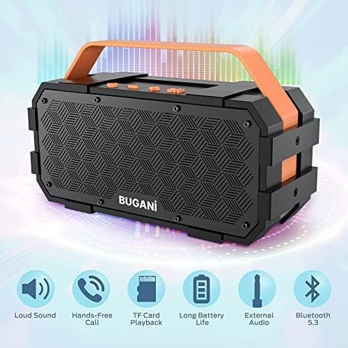 BUGANI Bluetooth Speakers, 40W Loud Portable Bluetooth Speaker with Stereo Sound... - Image 7