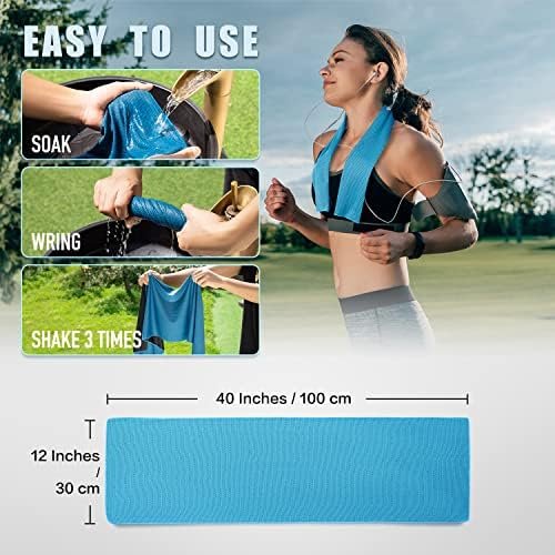 4 Pack Cooling Towel (40"x12") for Sweat,Ice Towel Quick-Drying Neck Cooling Wra... - Image 4
