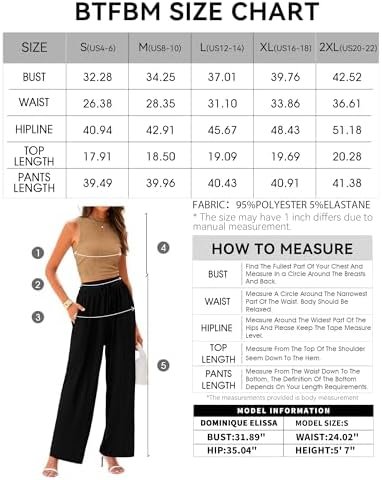 BTFBM Women Summer 2 Piece Outfits Ribbed Knit Crew Neck Sleeveless Cropped Top ... - Image 8