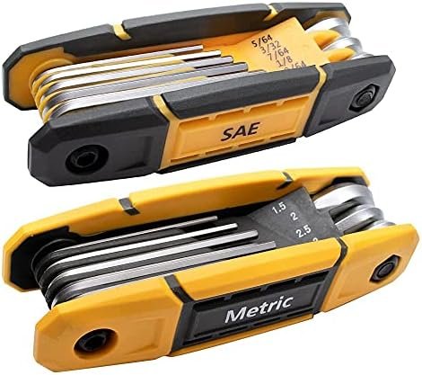 MULWARK 17pcs Folding Allen Wrench Set | Metric & Standard SAE - Key Tool 2 Pack... - Image 2