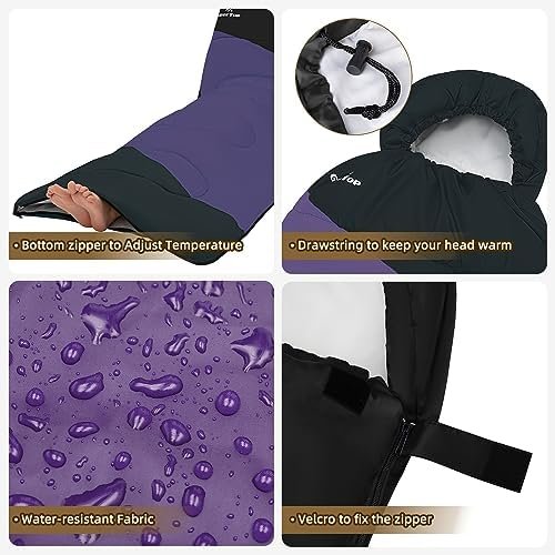 GEERTOP Backpacking Sleeping Bag for Camping, Lightweight Sleeping Bags for Adul... - Image 4
