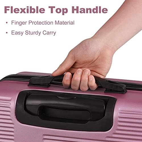 HOUAGI Luggage Sets ABS Hardshell 3pcs Clearance Luggage Hardside Lightweight Su... - Image 7