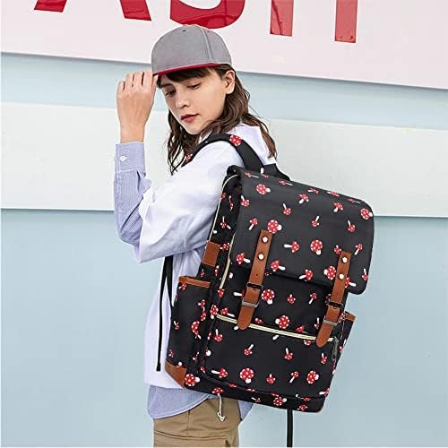 Vintage Laptop Backpack School Bag College Daypack Slim Commuter Backpack Fits 1... - Image 3