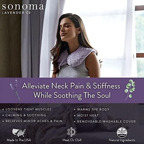 Sonoma Lavender Luxury Eucalyptus Heatable/Chillable Neck Pillow, Microwaveable ... - Image 3