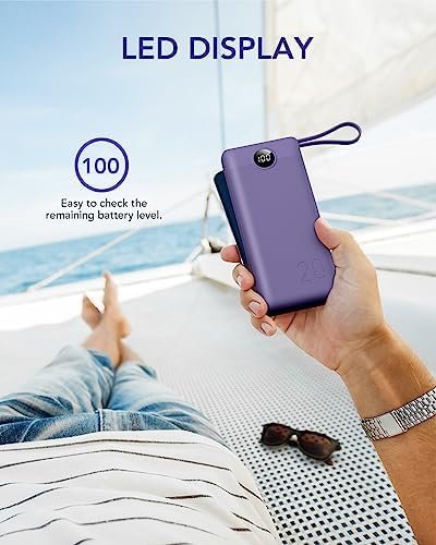 VRURC Portable Charger with Built in Cables 20000mAh, 22.5W Fast Charging USB C ... - Image 10