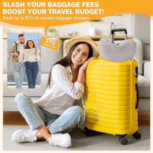 DreamShore Travel Pillow for Extra Luggage: Stuffable Neck Pillow with Adjustabl... - Image 5