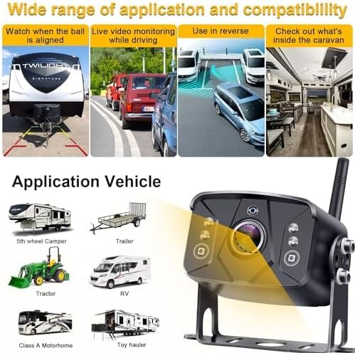 Wireless Backup Camera for Furrion RV: 7-Inch Recording Plug-Play Easy Setup Tru... - Image 9