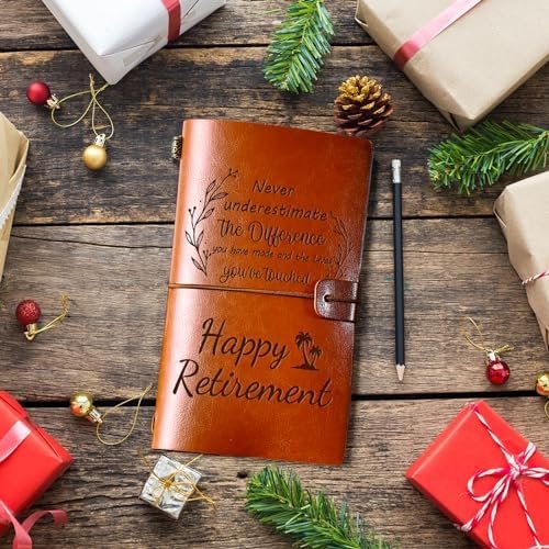 PRSTENLY Retirement Gifts for Women Men, Happy Retirement Leather Journal Cool R... - Image 6