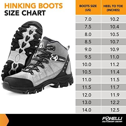 Foxelli Men’s Hiking Boots – Waterproof Breathable & Lightweight Suede Leather H... - Image 7