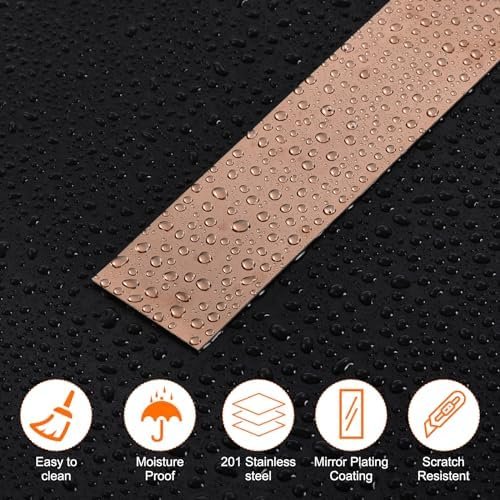 uxcell Wall Trim Molding, Stainless Steel Peel and Stick (Mirror-Like Finish), f... - Image 4