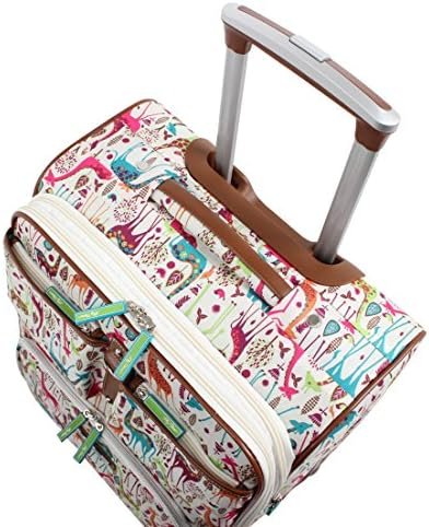 Lily Bloom Giraffe Park Luggage 24" Expandable Design Pattern Suitcase With Spin... - Image 5