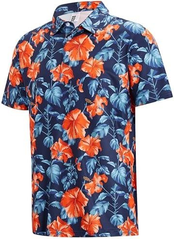 APTRO Men's Premium Golf Polo Shirts Short Sleeve Hawaiian Tropical Polo Shirt M... - Image 2