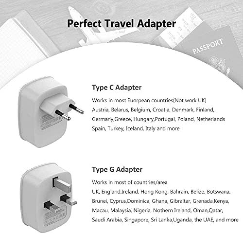 TESSAN All European Travel Plug Adapter Kit, International Power Outlet Adaptor ... - Image 4