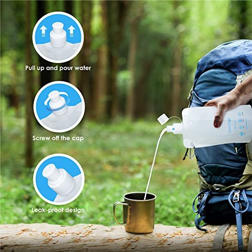 Waterdrop Water Pouch for Drinking, Hiking Water Bag, Pouch Water Bottle, Compat... - Image 3