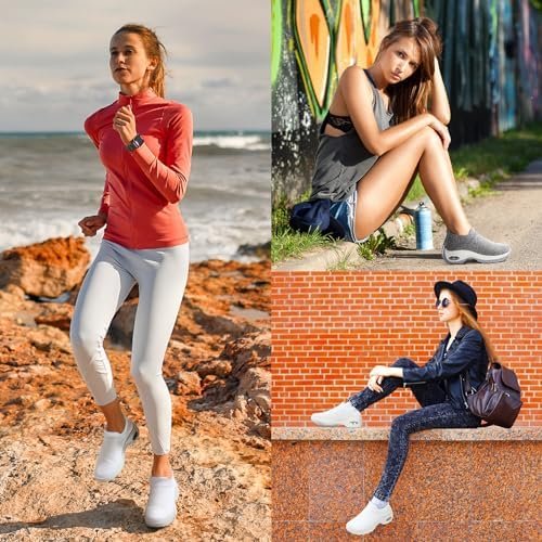 Walking Shoes Women Slip On Sock Sneakers Mesh Non Slip Shoes Air Cushion Platfo... - Image 6