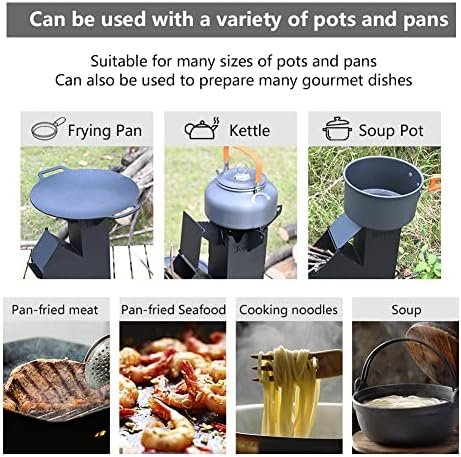 Rocket Stove Rocket Stove for Cooking Portable Wood Mini Burning Stove, Fire Cam... - Image 5