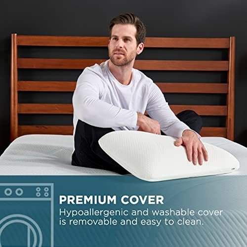 Tempur-Pedic Memory Foam Symphony Pillow Luxury Soft Feel, Standard, White - Image 7