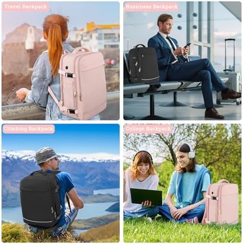 Travel Backpack for Women, 40L Travel Bag Personal Item Size, Waterproof Carry O... - Image 10