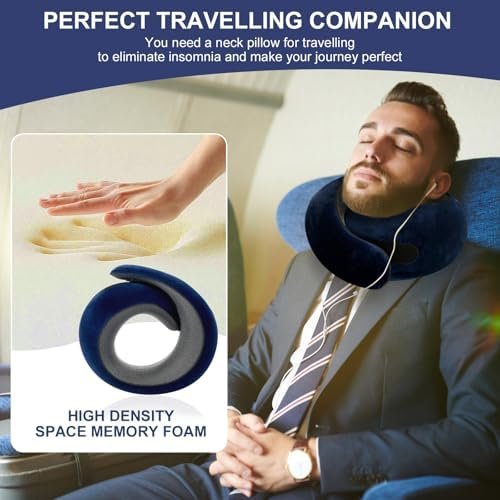 2024 New Memory Foam Travel Pillow for Airplanes,Neck Pillow for Traveling,Neck ... - Image 4