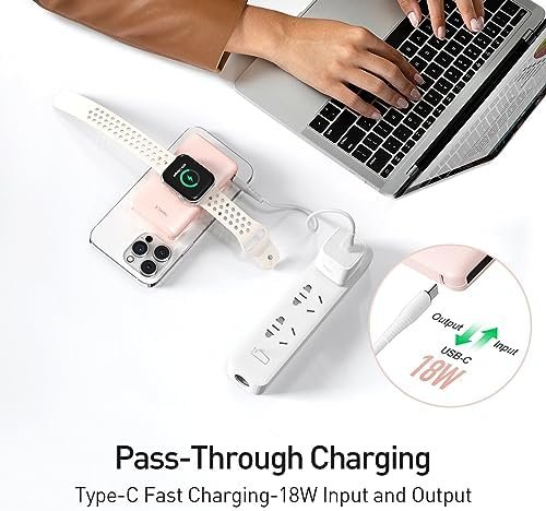 iWALK MAG-X Magnetic Wireless Power Bank with iWatch Charger,10000mAh PD Fast Ch... - Image 9