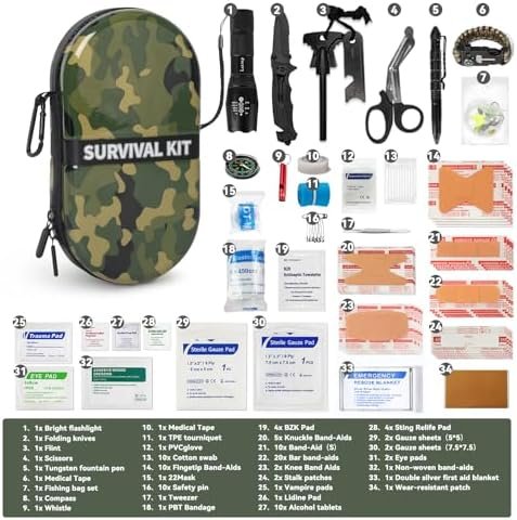 Kitgo Camping First Aid Kit with 113Pcs Camping Tool & Medical Supplies, Waterpr... - Image 3