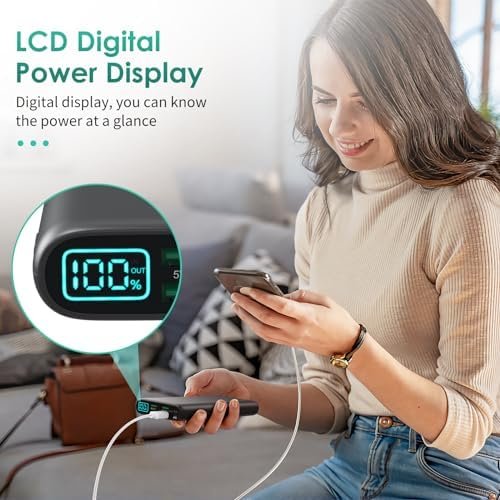 Portable Charger 38800mAh,LCD Display Power Bank,5 USB Outputs Battery Pack Back... - Image 9