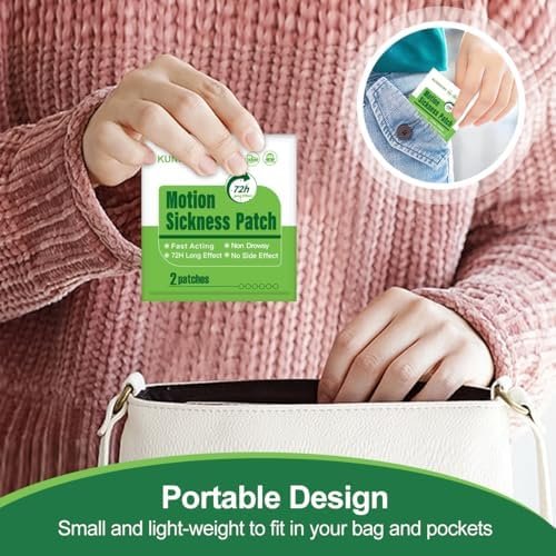 Motion Sickness Patches, Sea Sickness Patch with Waterproof and Non Drowsy 24 Co... - Image 4