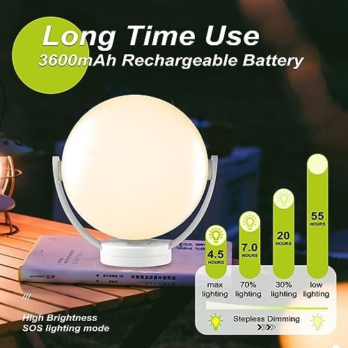 Camping Lantern Rechargeable Light,Flexible Tripod Clip On Camping Lights with I... - Image 4