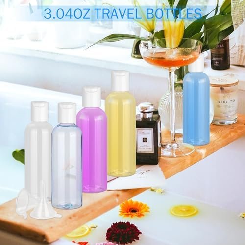 6 Pack 3.4 oz Travel Bottles for Toiletries-TSA Approved Travel Bottles Leakproo... - Image 7