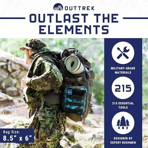 Blue Survival Kit 215 PCS Emergency Survival Kit, Camping Gear Complete Set of F... - Image 3