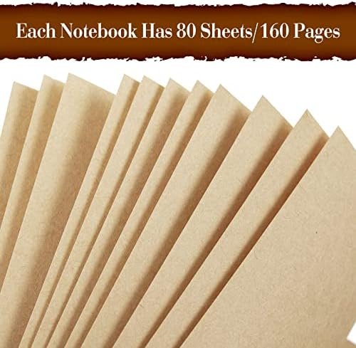 Epakh 4 Pack Leather Writing Journal Notebook Refillable Notebooks A6 Travel Jou... - Image 4