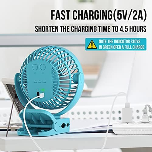 Camping Fan with LED Light - 12000mAh 65Hrs Battery Powered, Portable Rechargeab... - Image 3