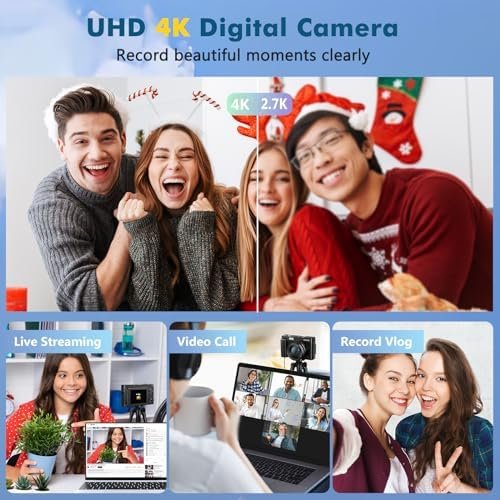 4K Digital Camera for Photography with 32GB Card Autofocus 48MP Vlogging Camera ... - Image 3