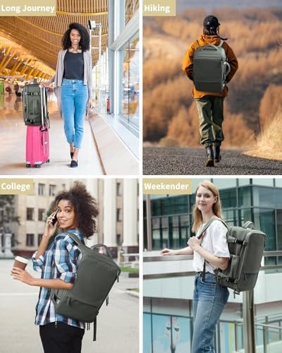 INC Travel Backpack For Women Men, 35L Carry On Backpack Flight Approved, Waterp... - Image 10