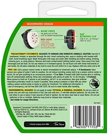 OFF! Clip-On Mosquito Repellent, Clip-On Fan Unit and 1 Repellent Refill, Attach... - Image 3