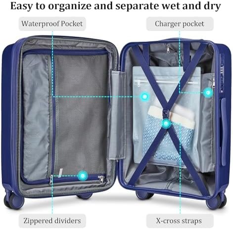 Joyway Luggage Sets 3 Piece, Expandable Suitcase set with Spinner Wheels and Cha... - Image 5