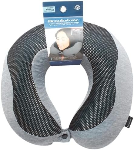 Brookstone Cool Touch Memory Foam Head and Neck Travel Pillow for Vacations, Air... - Image 7
