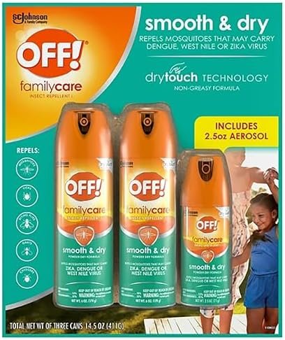 OFF! Familycare Smooth & Dry Insect Repellent Aerosol, Powder Dry Formula, Bug S... - Image 2