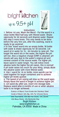 Bright Kitchen 2 Pack Alkaline Water Stick Wand Naturally Raise pH 9.5 Adds Tour... - Image 5
