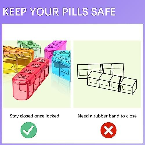 Odaro Weekly Pill Organizer 4 Times a Day, Daily Pill Box 7 Day, Large Travel Pi... - Image 6