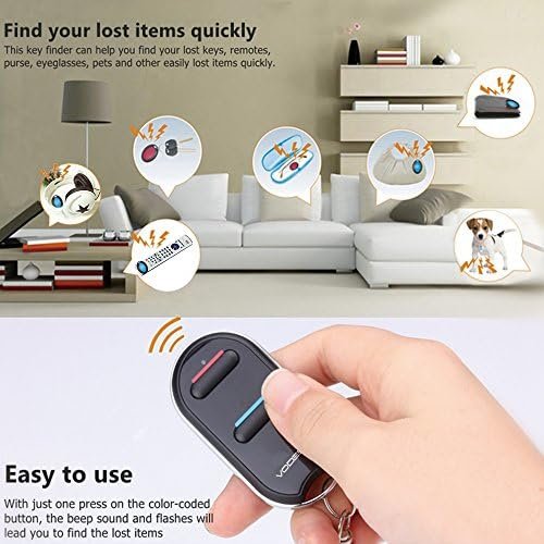 VODESON Key Finder Locator,Wireless Key Tracker,Remote Finder Tracking Device,Ea... - Image 5