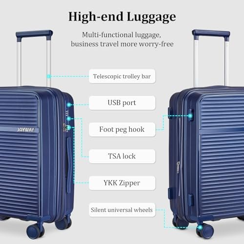 Joyway Luggage Sets 3 Piece, Expandable Suitcase set with Spinner Wheels and Cha... - Image 8