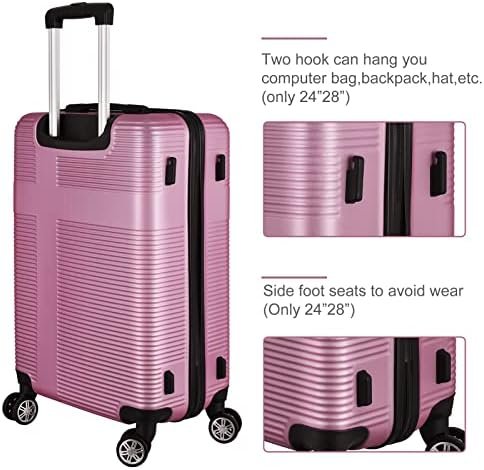 HOUAGI Luggage Sets ABS Hardshell 3pcs Clearance Luggage Hardside Lightweight Su... - Image 9
