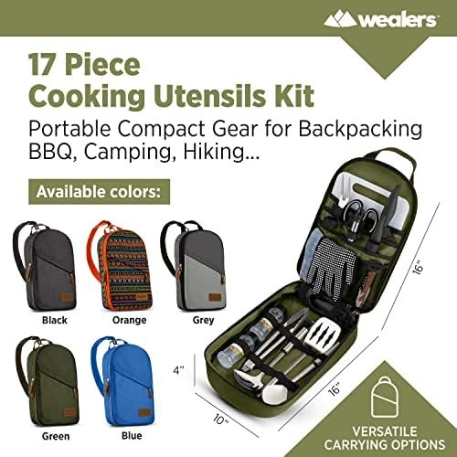 Camp Kitchen Cooking Utensil Set Travel Organizer Grill Accessories Portable Com... - Image 8