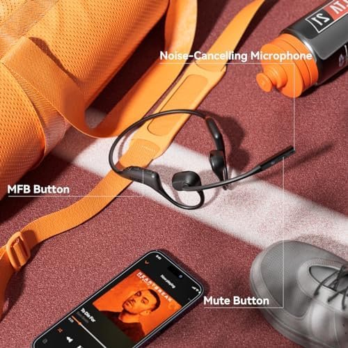 LEVN Open Ear Headphones with Mic, Bluetooth Headset with Microphone, AI Noise C... - Image 7