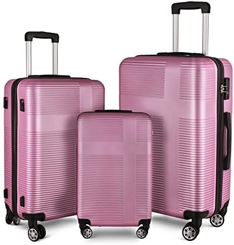 HOUAGI Luggage Sets ABS Hardshell 3pcs Clearance Luggage Hardside Lightweight Su... - Image 2