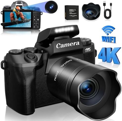 Cameras for Photography, 4K 64MP Vlogging Camera for YouTube, Autofocus Digital ... - Image 2