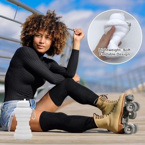 Collapsible Water Bottle Reusable Water Bottle For Outdoors & Indoors Leak-Proof... - Image 5