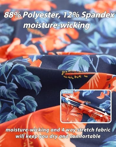 APTRO Men's Premium Golf Polo Shirts Short Sleeve Hawaiian Tropical Polo Shirt M... - Image 6